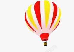 红黄白土耳其热气球素材