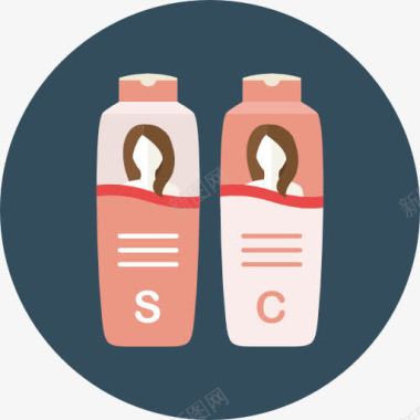 回收利用瓶洗发水图标图标
