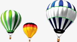 彩色漂浮节日热气球装饰素材