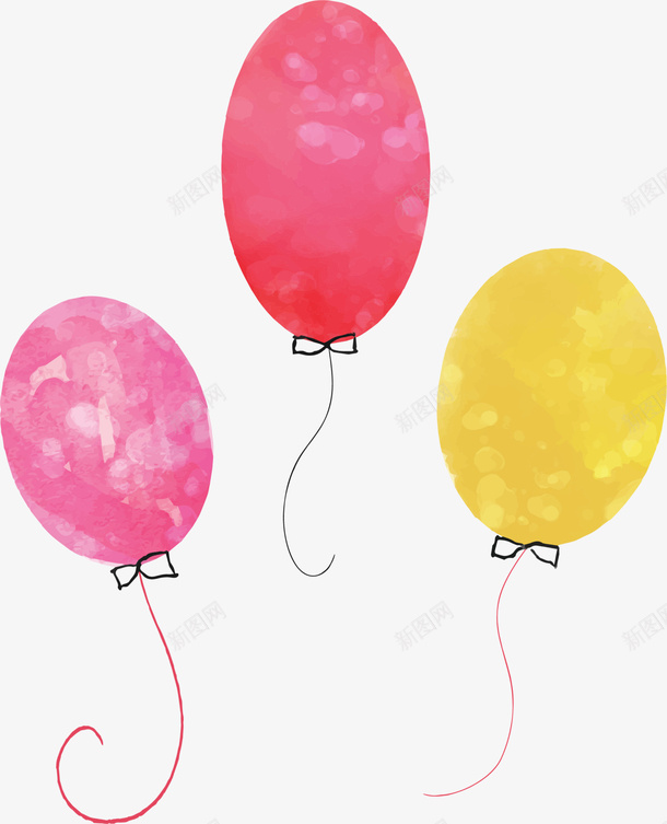 儿童节手绘多彩气球png免抠素材_88icon https://88icon.com 儿童节 多彩气球 手绘气球 气球升空 水彩 绘画