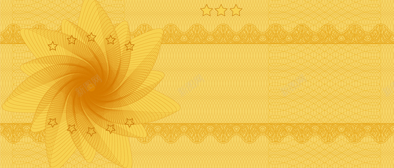 黄色花瓣条纹矢量图背景