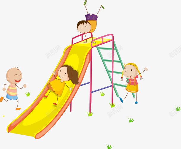 儿童节滑滑梯的小朋友png免抠素材_88icon https://88icon.com 儿童滑滑梯 儿童节 卡通滑滑梯 滑滑梯的小朋友 玩滑滑梯 玩耍 黄色滑滑梯