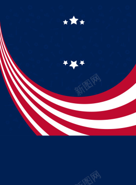 美国劳动节国旗背景矢量图背景