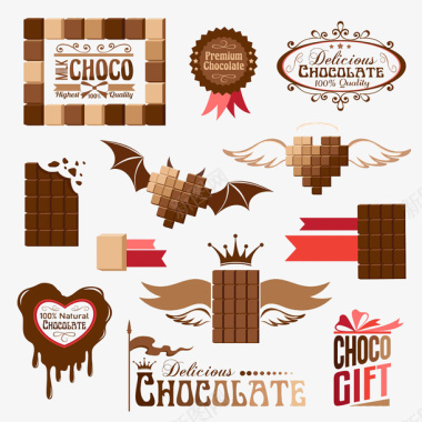 创意可爱的巧克力图标图标
