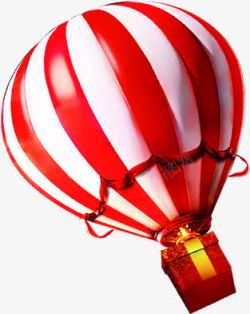 红色喜庆节日热气球素材
