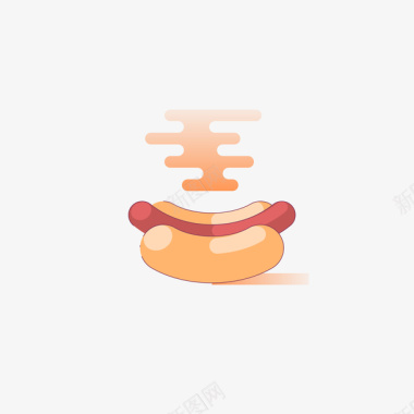 美食香肠香喷喷的汉堡标矢量图图标图标