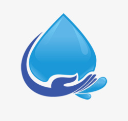 蓝色保护水资源图案素材