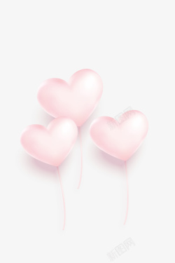 情人节爱心粉气球素材