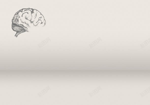 手绘人的大脑插画jpg设计背景_88icon https://88icon.com 大脑 插画
