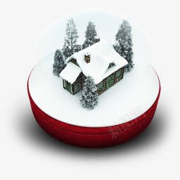 圣诞雪屋和圣诞树礼物png免抠素材_88icon https://88icon.com 圣诞 圣诞树 礼物