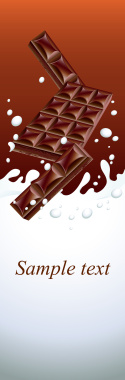 巧克力牛奶食品海报背景矢量图背景