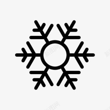 雪花覆盖六角雪花符号图标图标