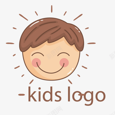 小男孩小男孩logo矢量图图标图标