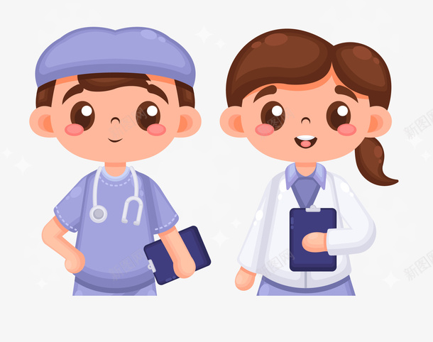 手绘医护人员医生护士矢量图ai免抠素材_88icon https://88icon.com PNG 医护人员 医生 手绘 护士 护士节插画 漂亮护士 矢量图