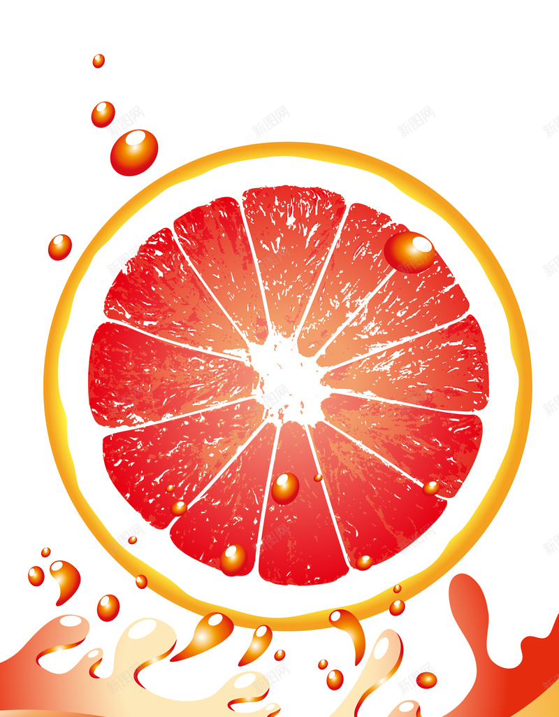 红色柚子水果海报背景矢量图ai_88icon https://88icon.com 几何 扁平 柚子 水果 海报 渐变 素材 素材海报 背景 矢量图