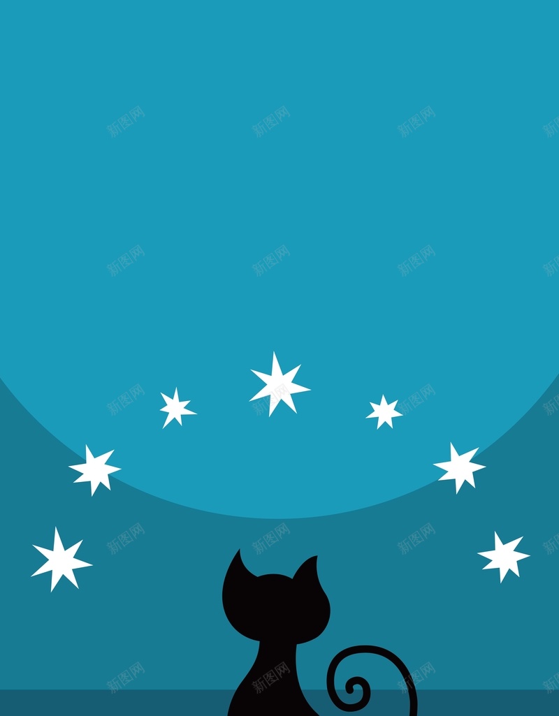 数星星的猫咪背景矢量图ai设计背景_88icon https://88icon.com 卡通 卡通忧伤 手绘 星星 猫咪 童趣 蓝色 矢量图