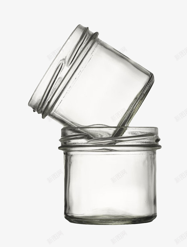 透明空的果酱瓶子实物png免抠素材_88icon https://88icon.com 保存 包装 塑料瓶罐 容器 密封 封存 层叠 无盖 瓶子 空的 罐子 螺旋 透明