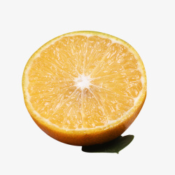 半个切开的橙子皇帝柑实物素材