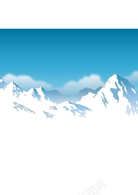 雪山冰山矢量图背景