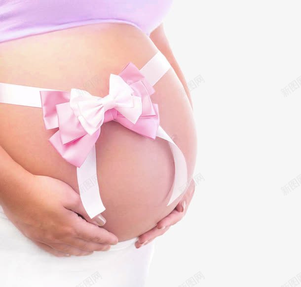 孕肚上系着蝴蝶结丝带png免抠素材_88icon https://88icon.com 丝带 孕妇 孕肚 手摸肚子 绸带 肚子