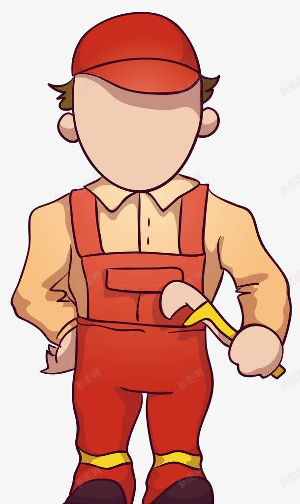 维修水管工人矢量图ai免抠素材_88icon https://88icon.com plumber 卡通人物 堵漏工人 管子工 矢量图