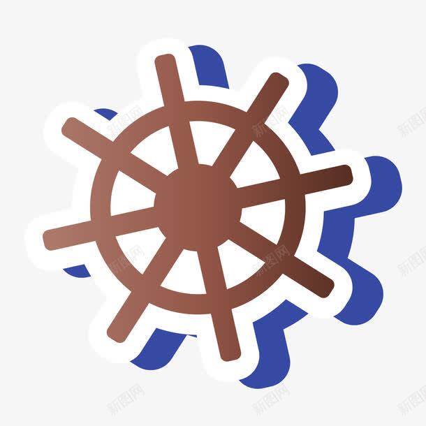 船舵png免抠素材_88icon https://88icon.com 方向 木质 海运 素材 船舵