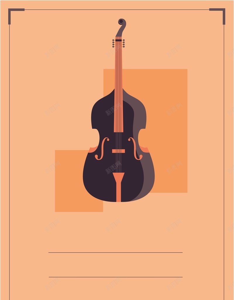 橙色系提琴音乐会文艺广告背景矢量图ai设计背景_88icon https://88icon.com 乐器 大提琴 小提琴 文艺 暖色 橘色 橙色 音乐 音乐会 矢量图