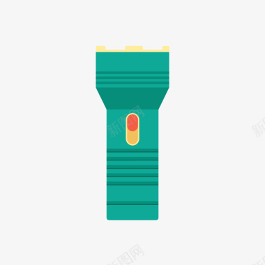 手电筒绿色扁平化手电筒元素矢量图图标图标