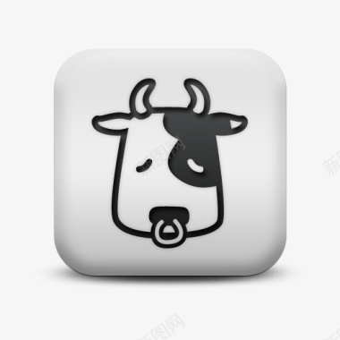 免抠牛不光滑的白色的广场图标动物动物图标