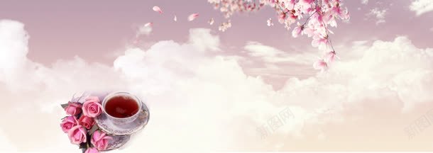 玫瑰花茶唯美花瓣背景bannerjpg设计背景_88icon https://88icon.com banner 唯美 玫瑰 背景 花瓣 花茶