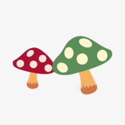 两个小蘑菇素材