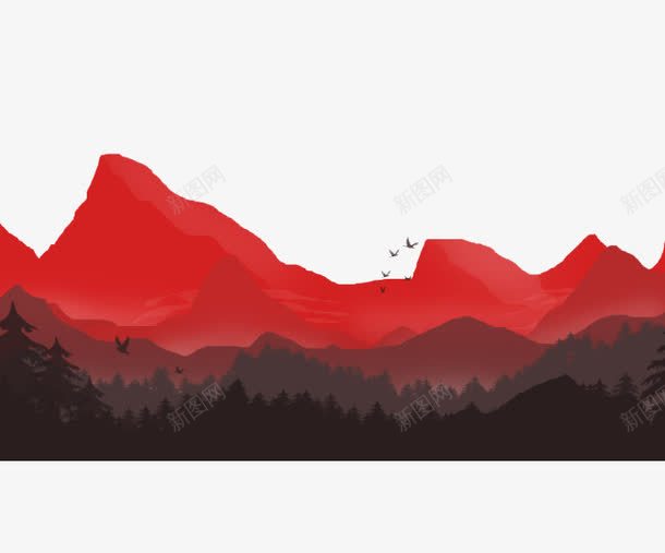 火山红png免抠素材_88icon https://88icon.com 山体 山景 底纹素材 火山红素材