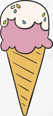 彩色卡通冰淇淋图标图标