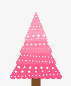 粉色卡通圣诞树素材