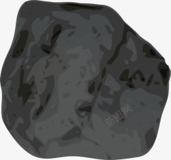 黑石黑色岩石山石素材