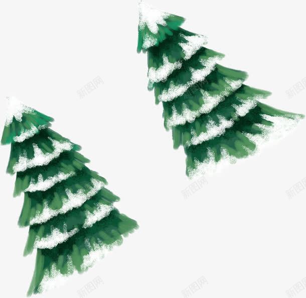扁平手绘合成效果绿色的圣诞树png免抠素材_88icon https://88icon.com 合成 圣诞树 扁平 效果 绿色
