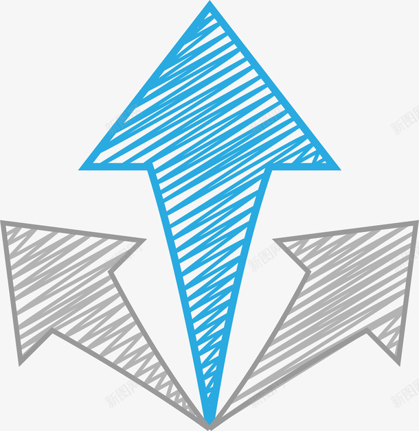 蓝色简约箭头符号png免抠素材_88icon https://88icon.com 免抠PNG 标志 灰色 符号 简约 箭头 蓝色 装饰图案