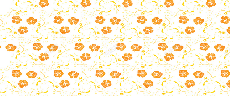橙黄色花瓣小清新背景矢量图背景