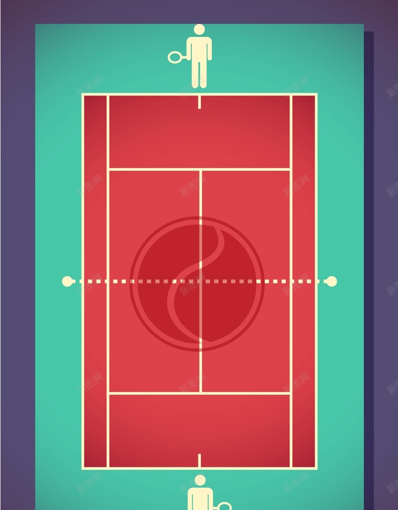 网球海报背景矢量图ai设计背景_88icon https://88icon.com 几何 扁平 海报 渐变 网球 运动 矢量图