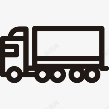 送货卡车拖车图标图标