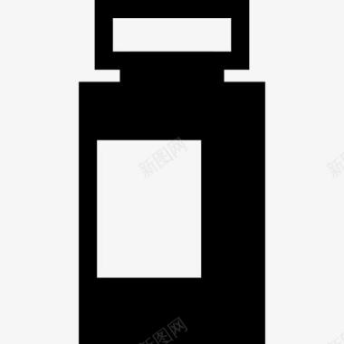 化学家药瓶标签图标图标