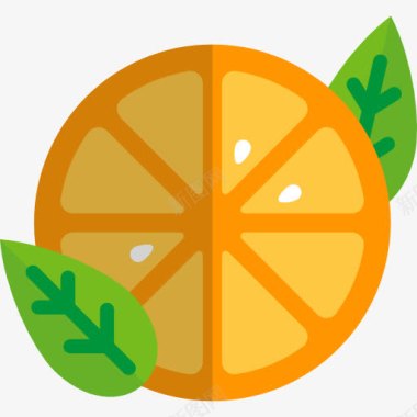 水果橙色图标图标