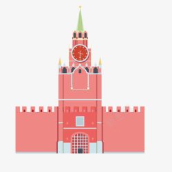 童话城堡建筑矢量图素材