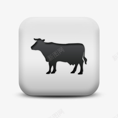 免抠牛不光滑的白色的广场图标动物动物图标