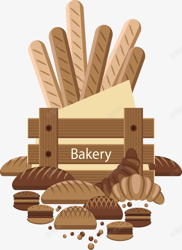 手工全麦烘焙面包矢量图ai免抠素材_88icon https://88icon.com 全麦面包 手工面包 烘焙 烘焙面包 矢量png 面包 矢量图