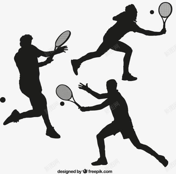 打网球的人物剪影png免抠素材_88icon https://88icon.com 打网球的人物剪影矢量素材下载男子运动网球人物剪影运动员