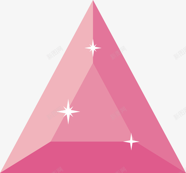 粉色三角形钻石矢量图ai免抠素材_88icon https://88icon.com 三角形钻石 卡通 粉色 贵重 钻石 钻石设计 矢量图