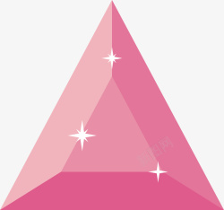 粉色三角形钻石矢量图素材