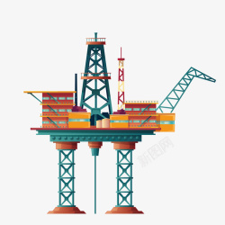 吊井勘探石油矢量图高清图片