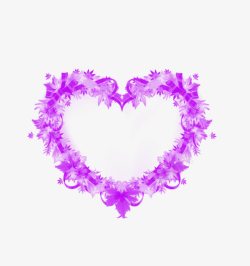 紫色装饰物紫色爱心高清图片